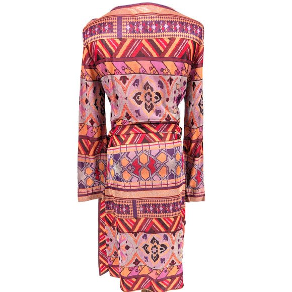 Rare VTG Y2K Diane Von Furstenberg Greo Maximalist Avant Garde Wrap Dress 10 - Picture 2 of 13